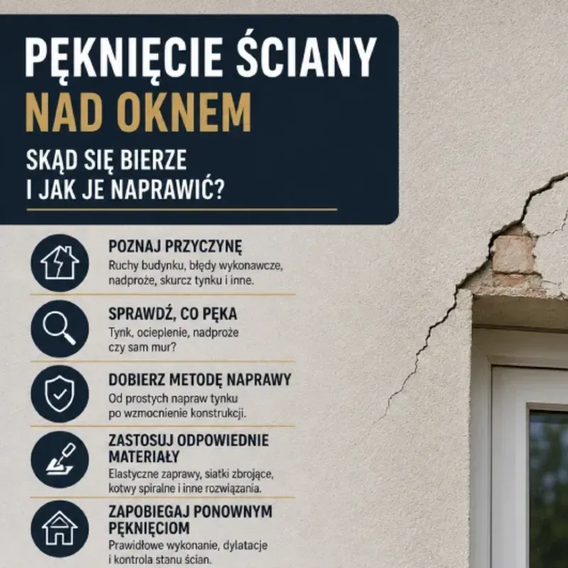 Pęknięcie ściany nad oknem – skąd się bierze i jak je naprawić?