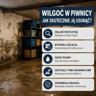Wilgoć w piwnicy – jak skutecznie ją usunąć? Kompletny poradnik 2026